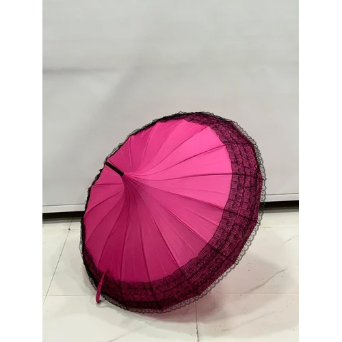 Pergola Umbrella With Lace - Color: Pink