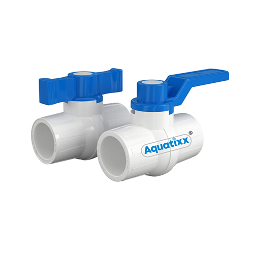 Upvc Ball Valve - Plastic, 3/4" To 2" Sizes, Clean White Finish | High-pressure Water Media, Leak-resistant Design