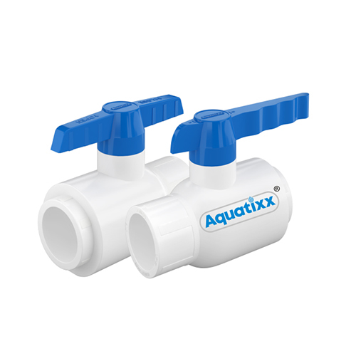 Upvc Ball Valve - Plastic, 3/4" To 2" Sizes, Clean White Finish | High-pressure Water Media, Leak-resistant Design