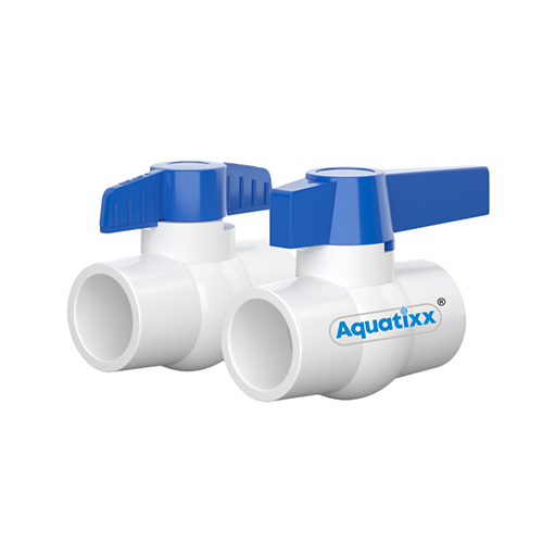 Upvc Ball Valve - Plastic, 3/4" To 2" Sizes, Clean White Finish | High-pressure Water Media, Leak-resistant Design