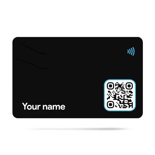 NFC Metal Cards - Double Sided, Standard Size, Glossy and Matte Finish, Black Color for Events