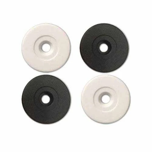 LF Coin Tag - Plastic, Small Size, White/Black | Active RFID Tag for Tool Tracking, 13.56 MHz Frequency, Passive Tag Type