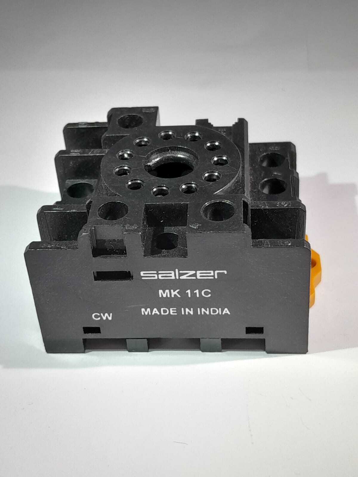 Relay Socket - Mk11c 11 Pin, Black Color For Industrial Automation, Automotive, Telecommunications, 200 Grams Weight