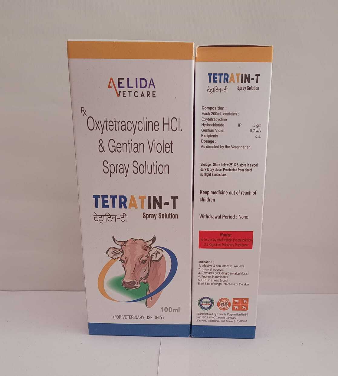 Oxytetracycline H.c.l & Gentian Violet Spray Solution Long Acting