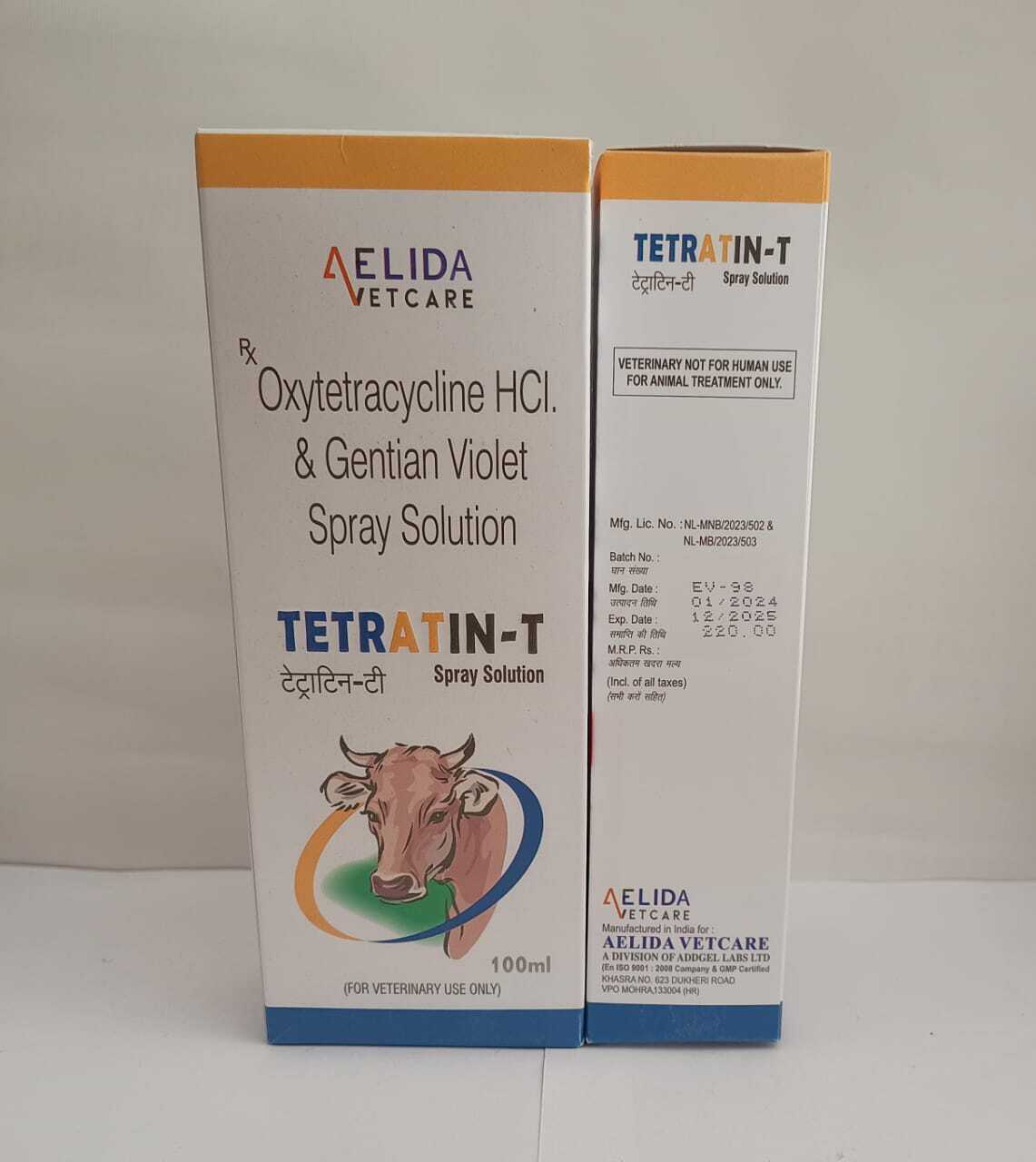 Oxytetracycline H.c.l & Gentian Violet Spray Solution Long Acting