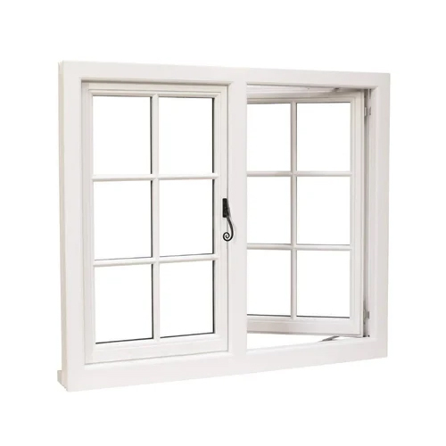 UPVC सफेद हिंग्ड विंडो