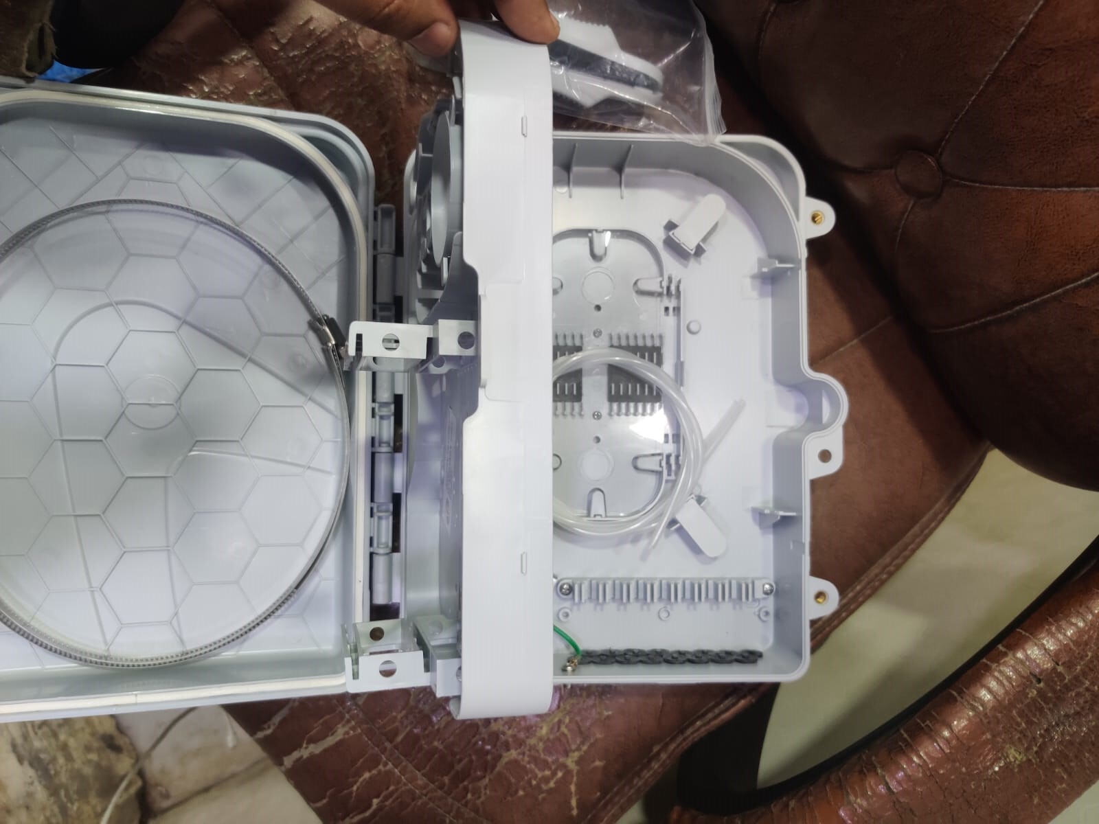 Fiber Optic Termination Box - Color: Grey