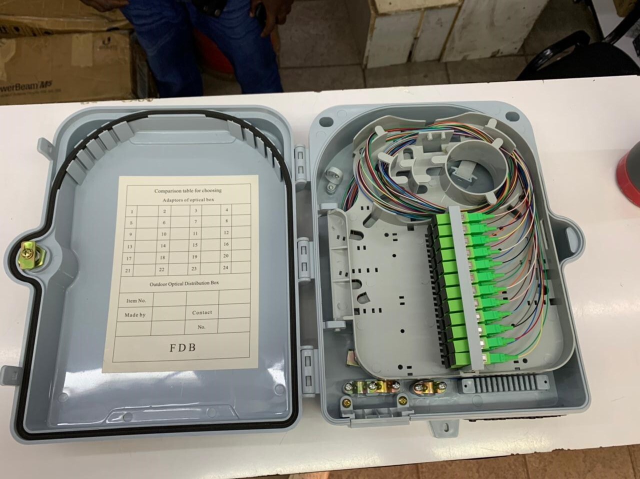 Fiber Optic Termination Box - Color: Grey