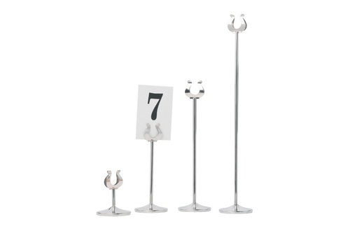 Trishul Menu Card Holder - Steel Material | Available Sizes: 4", 8", 12", 18", Silver Finish, Ideal For Events