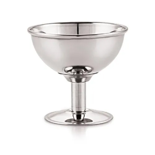 4mm Stainless Steel Ice Cream Cup - 4 Inch, Polished Silver Finish ...