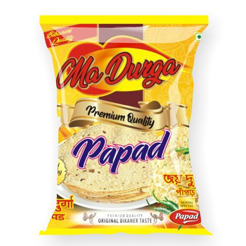 Papad Packing Packet - High-Quality Plastic, Custom Sizes, Multicolor Design | Customizable Print for Unique Branding