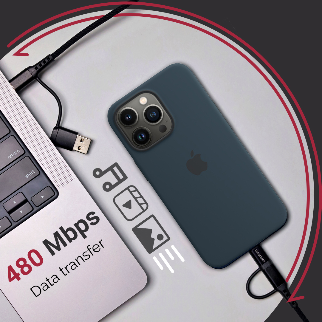 4 In 1 Charging Cable (Android & Ios Apple) - Plastic/copper, 60w Super Fast Charging, Multi-tip Design, Compatible With Android Auto & Apple Carplay