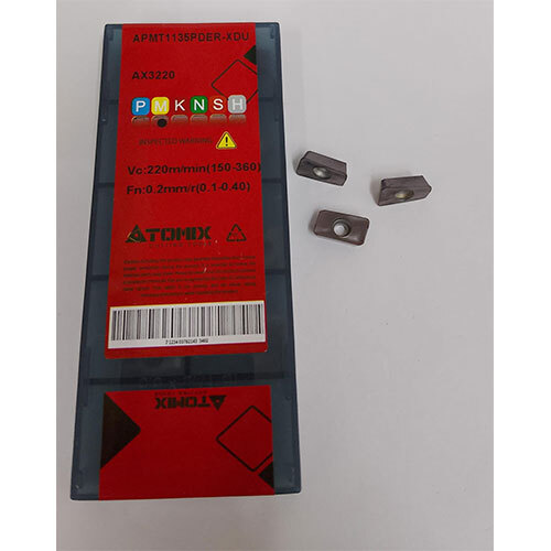 APMT1135PDER-XDU-AX3220 - Stainless Steel, Polished Gray Milling Insert | Industrial Application, 1 Year Warranty for Machine Tools