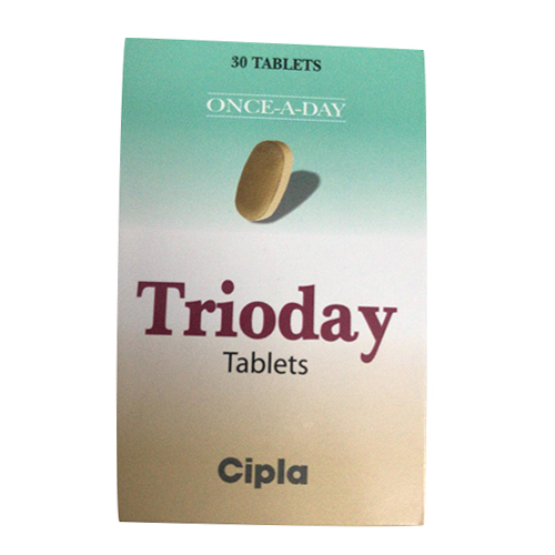 Trioday Tablets - 30 Pieces | Antiretroviral Combination for HIV Management, Dosage as per Healthcare Professional Guidance, Store in Dry Place