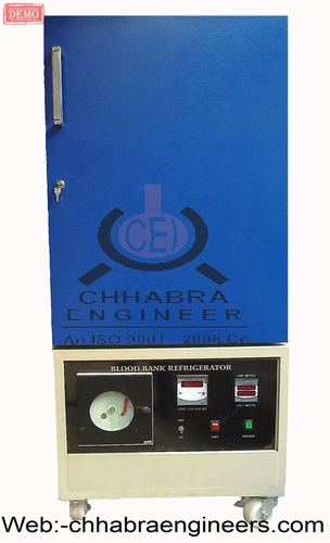 Blood Bank Refrigerator - Stainless Steel, 270 Liters Size, Blue Color | Temperature Range 2°C-6°C, Double Door with Alarms, Digital Recorder