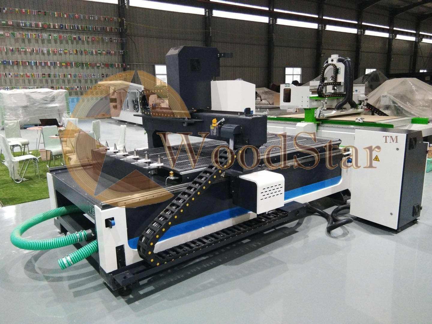 Woodstar Cnc Router - 1500x2500mm Heavy Duty Stepper Woodworking Machine | 24000 Rpm, 9.0 Hp, 1300kg Weight, 12,000+ Designs Included