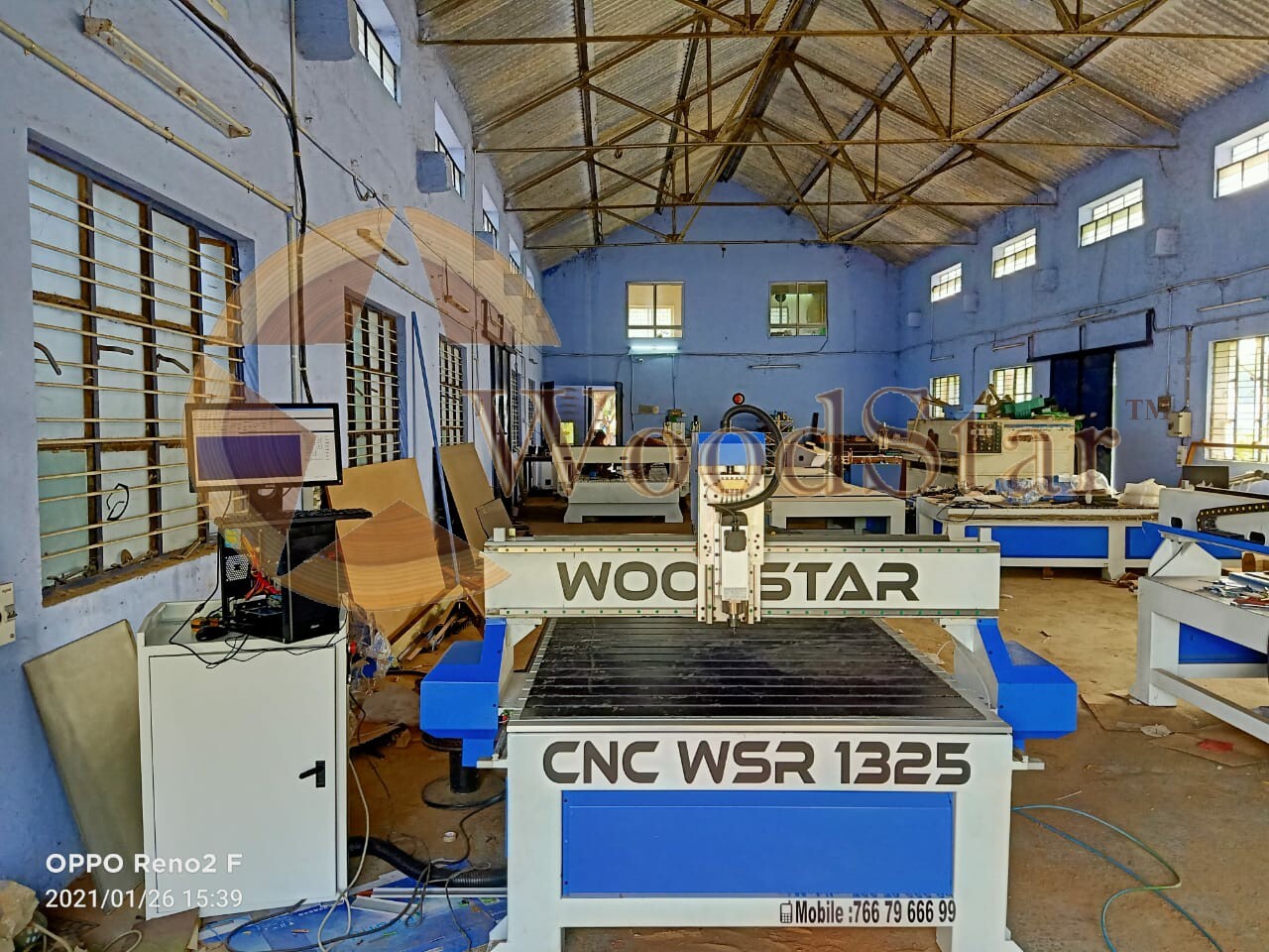 Woodstar Cnc Router - 1500x2500mm Heavy Duty Stepper Woodworking Machine | 24000 Rpm, 9.0 Hp, 1300kg Weight, 12,000+ Designs Included