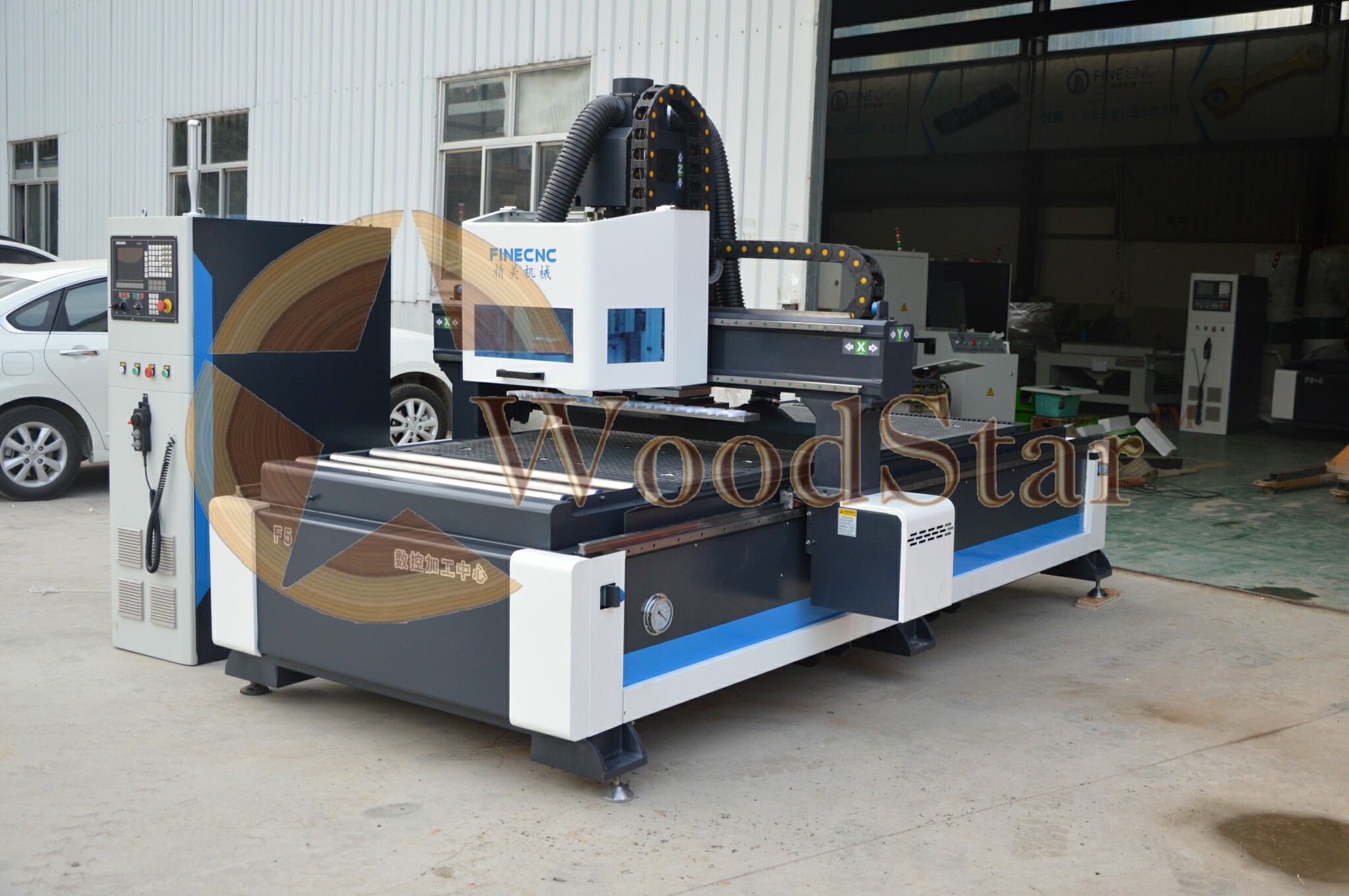 Woodstar Cnc Router - 1500x2500mm Heavy Duty Stepper Woodworking Machine | 24000 Rpm, 9.0 Hp, 1300kg Weight, 12,000+ Designs Included