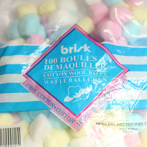 Cotton Balls - 100% Soft Cotton, 0.2-2.0 Grams, Available In White, Yellow, Pink, Blue, High Absorbency For Cosmetic And Medical Use