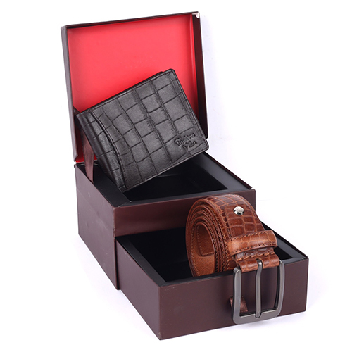 Different Available Brown Leather Corporate Gifts Set