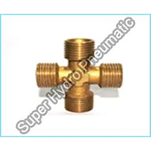 Golden Brass Male Cross