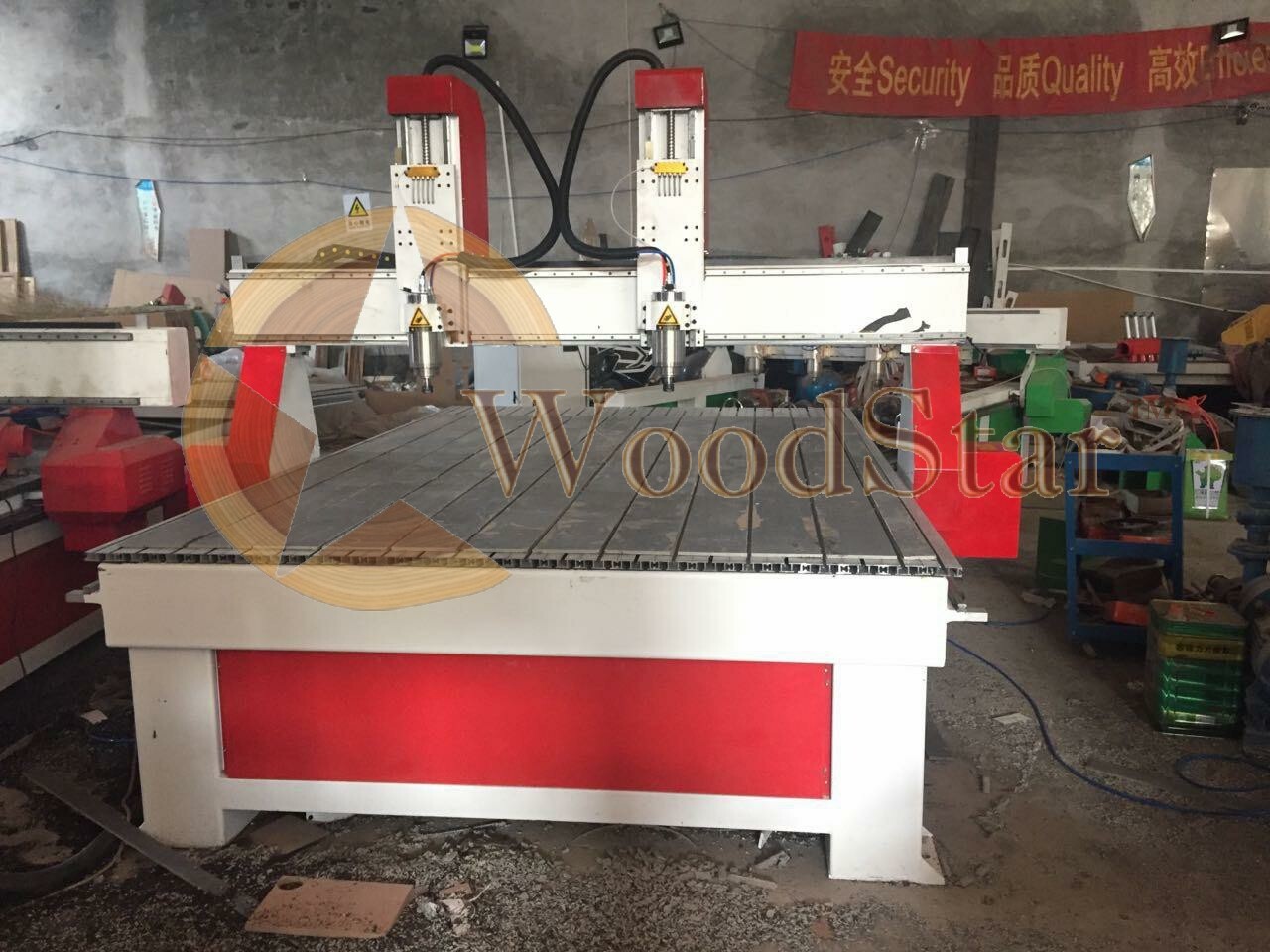 Woodstar Cnc Router Wsr-1325 - 1500x2500x300mm Working Area, 24000 Rpm Hqd Air Cooled Spindle, Stepper Motor With Brake System, 1200kg Gross Weight, 9.0hp Power, 1 Year + 1 Year Warranty
