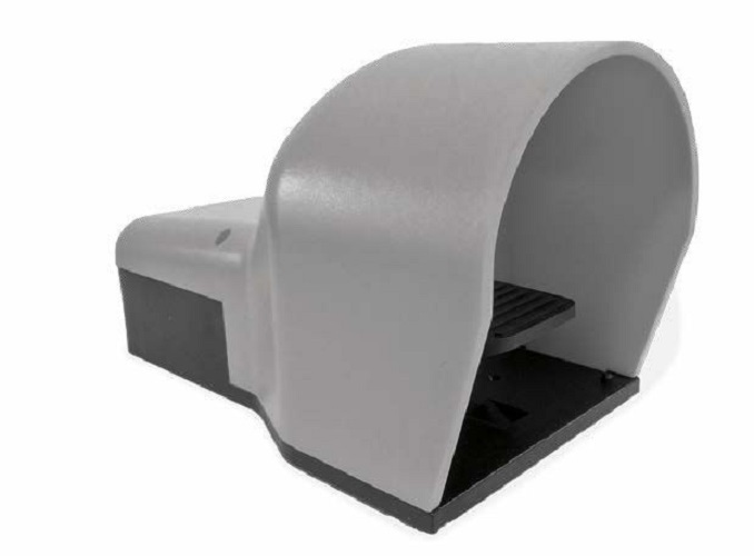 Ip7009/sg Foot Switch Gray With 1no + 1nc - Plastic Material, Yellow Pantone 102c, Grey Ral 7035, Blue Ral 5010 | Durable, Versatile Foot Control Device