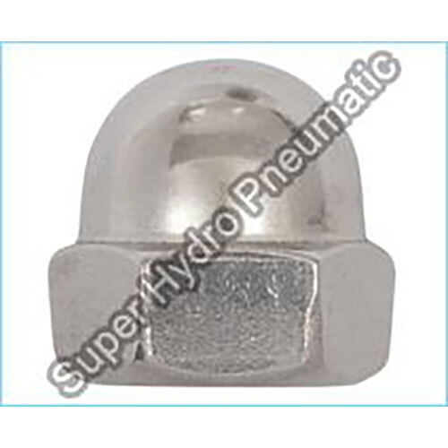 Dome Nut - Carbon Steel, Standard Size | Silver Finish For Industrial Applications