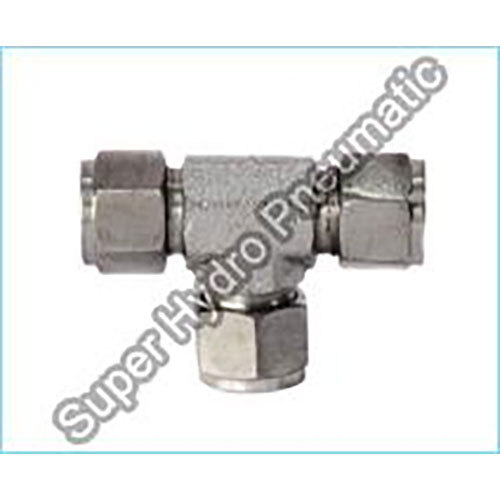 Compression Od Union Tee - Stainless Steel, Standard Size | Silver Finish, Durable Construction