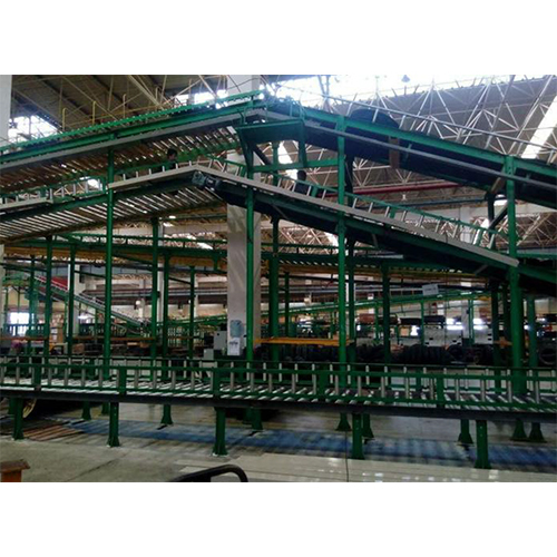 Stainless Steel Finished Tyre Logistics Delivery Sorting Conveyor Line