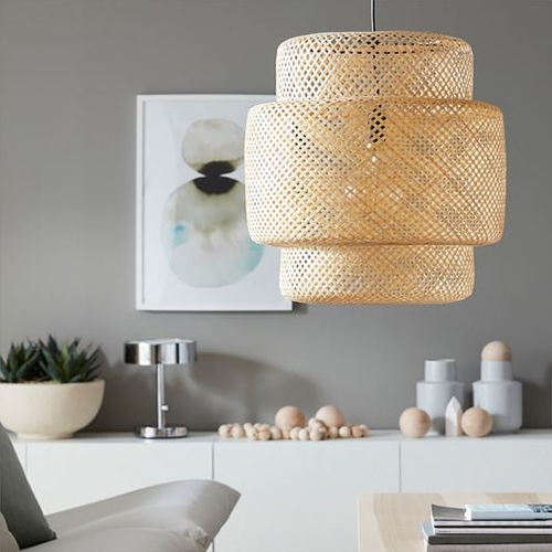 Home Bamboo Hanging Lamp - Color: Brown