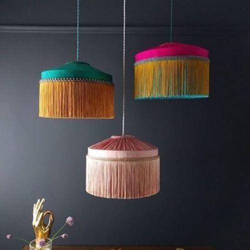 Macrame Hanging Lamp - Color: Various Available