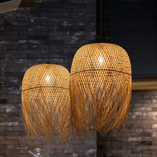 Bamboo Less Lamp - Color: Brown