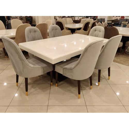 Modern Quality Tested Luxury Onyx Marble Top Dining Table - Assembly: No Assembly Required