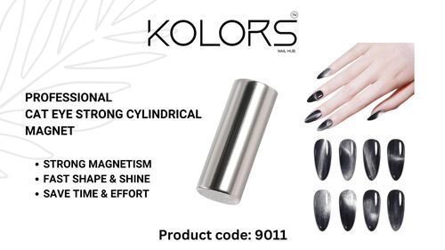 CAT-EYE MAGNET - Metal, Cylindrical, Silver | High Magnetic Effect, High Power, Strong Magnetism, Effortless Use, Great Shine, Time Saving