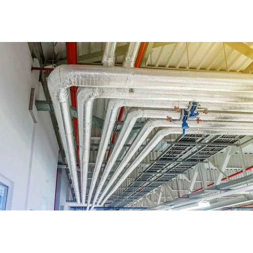 Round Insulation Pipe - Mild Steel, White Color | Industrial Application