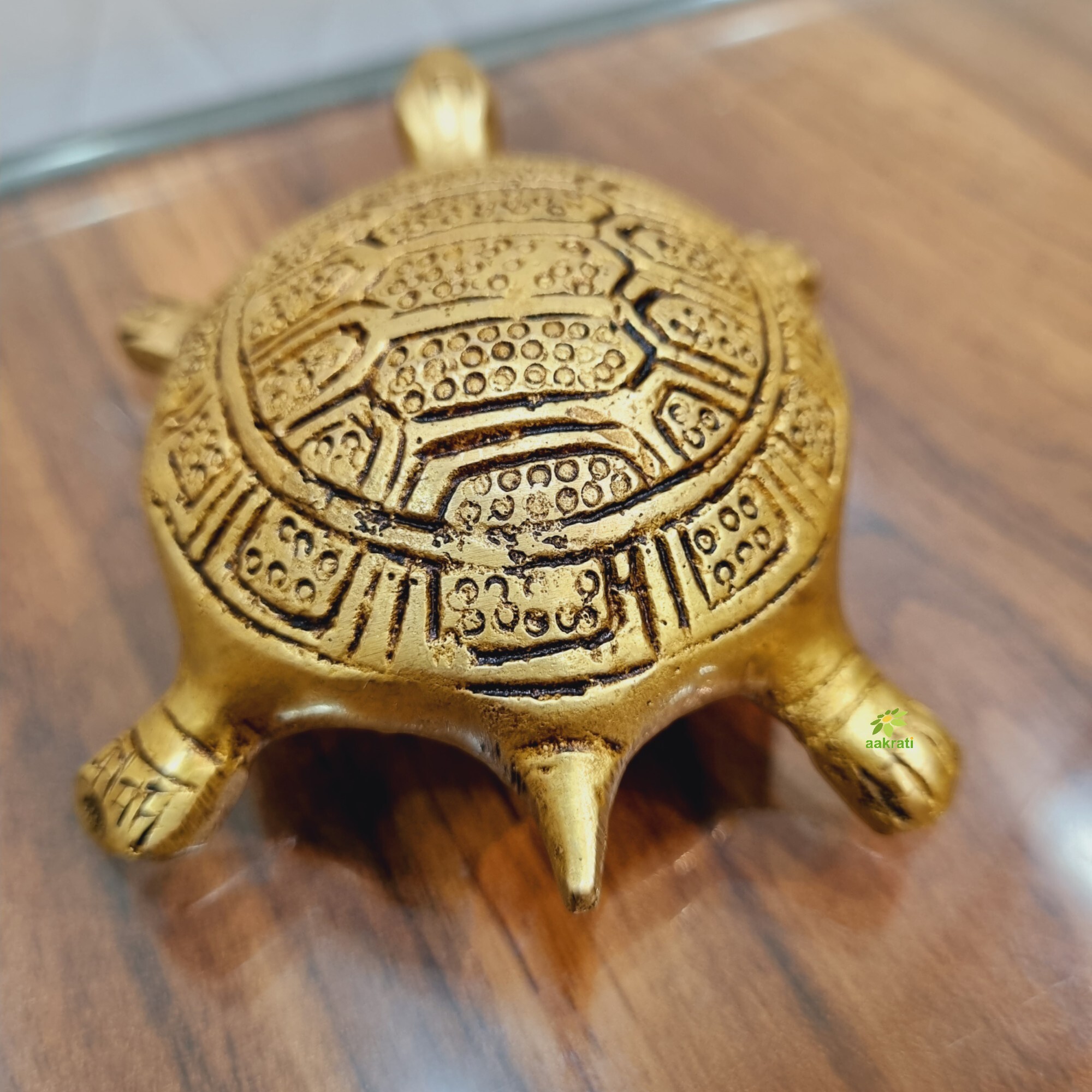 Aakrati Brass Tortoise Figurine| Table Decor| Collectable Items| Animal Figurine| Showpieces