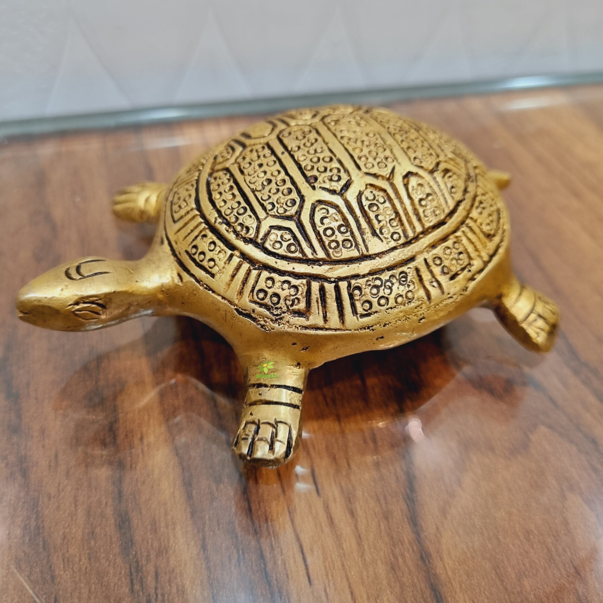 Aakrati Brass Tortoise Figurine| Table Decor| Collectable Items| Animal Figurine| Showpieces