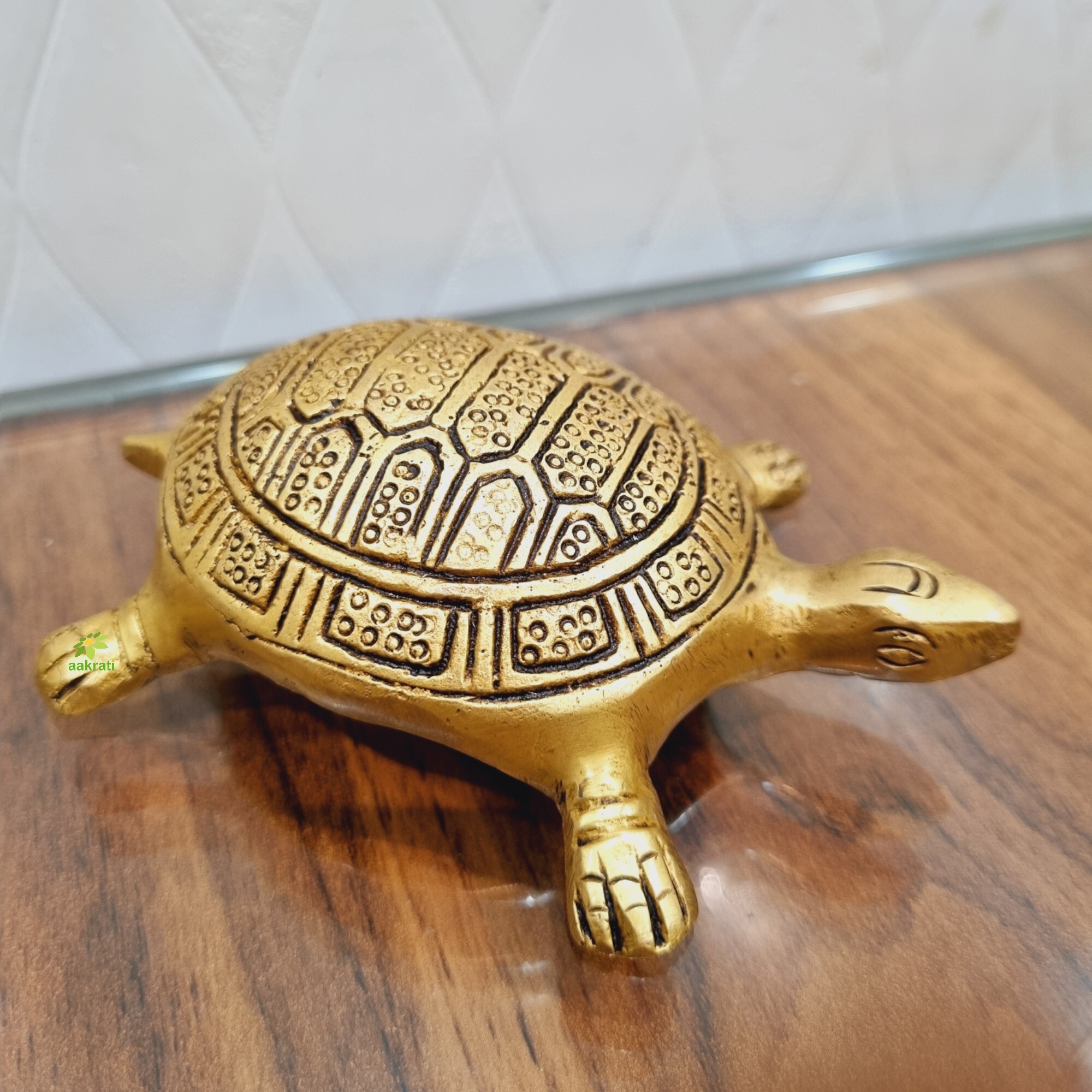 Aakrati Brass Tortoise Figurine| Table Decor| Collectable Items| Animal Figurine| Showpieces