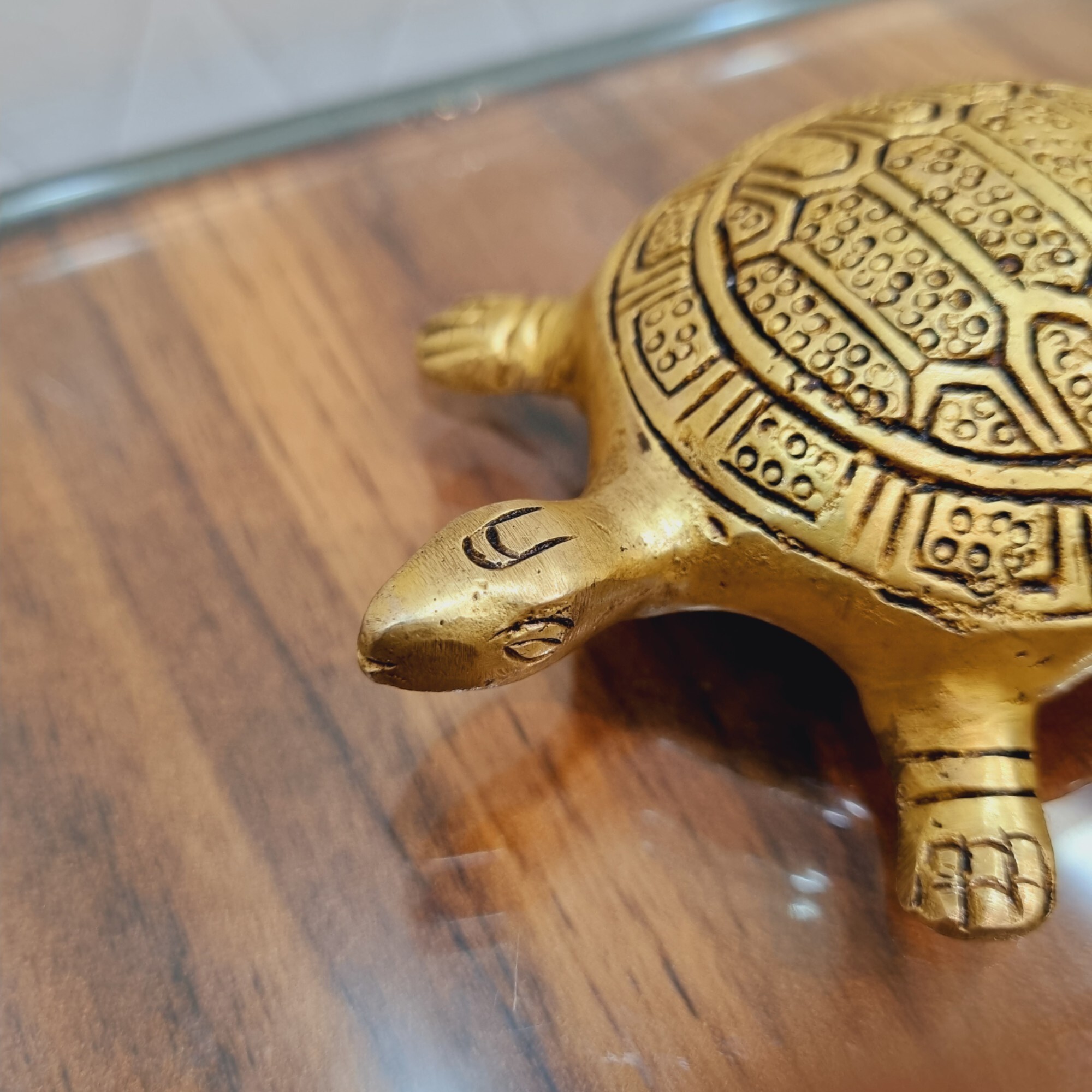 Aakrati Brass Tortoise Figurine| Table Decor| Collectable Items| Animal Figurine| Showpieces