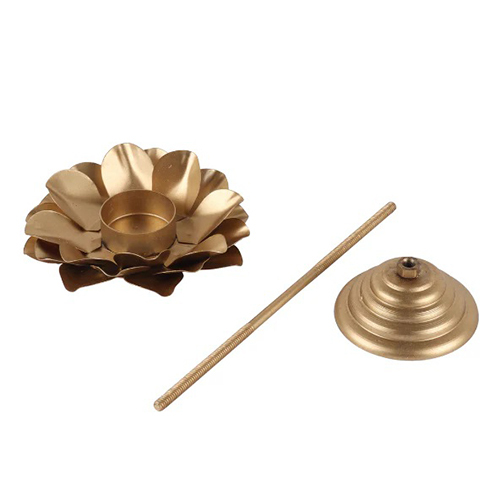 Candle Tealight Stand - High-quality Metal, Polished Finish | Handmade Artificial Piece For Elegant Home Decoration