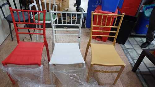 Vintage Chair - Color: Brown / Multi-Tone (Wood Grain With Metallic Legs)