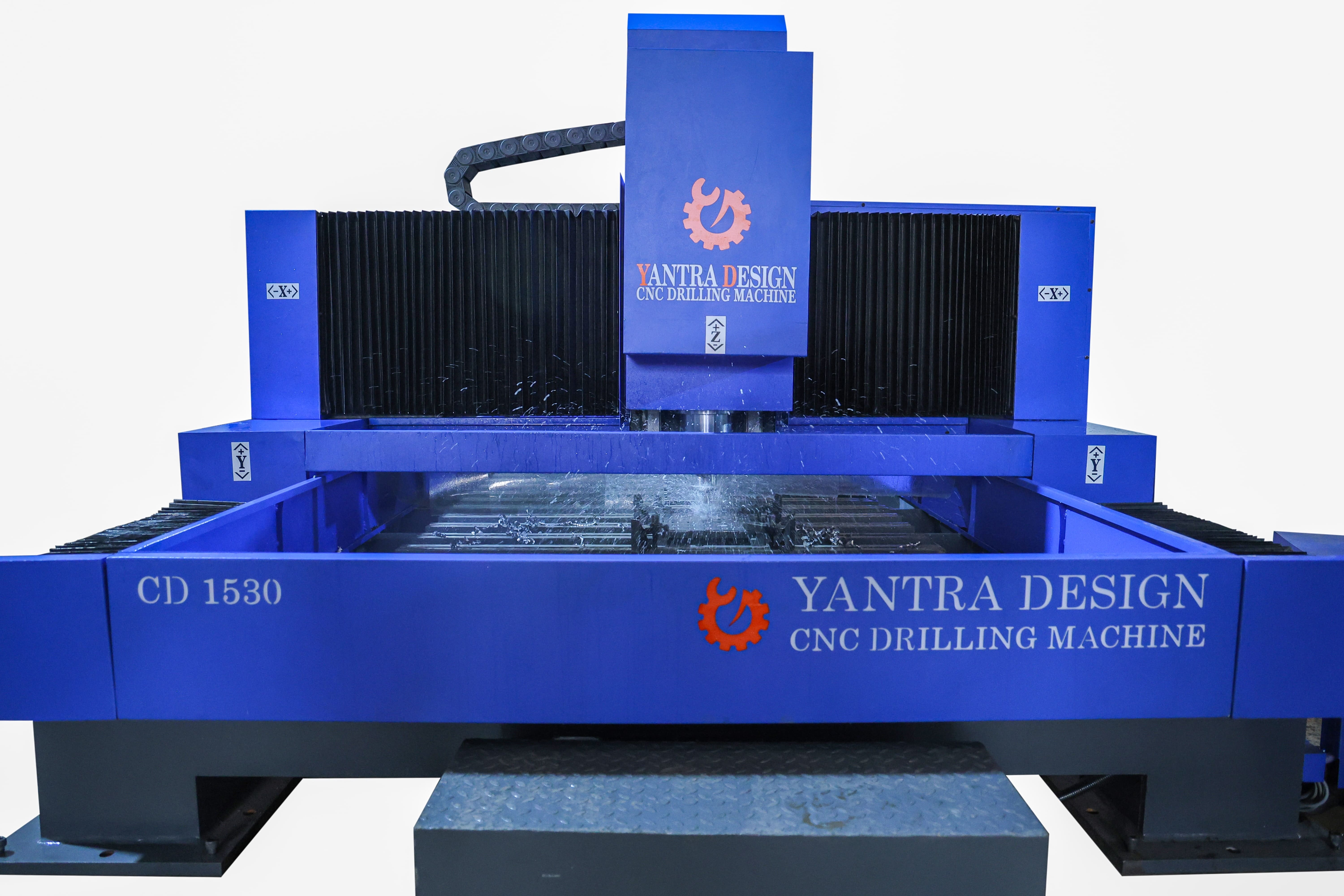 Automatic Mild Steel Cnc Drilling Machine - Color: Blue