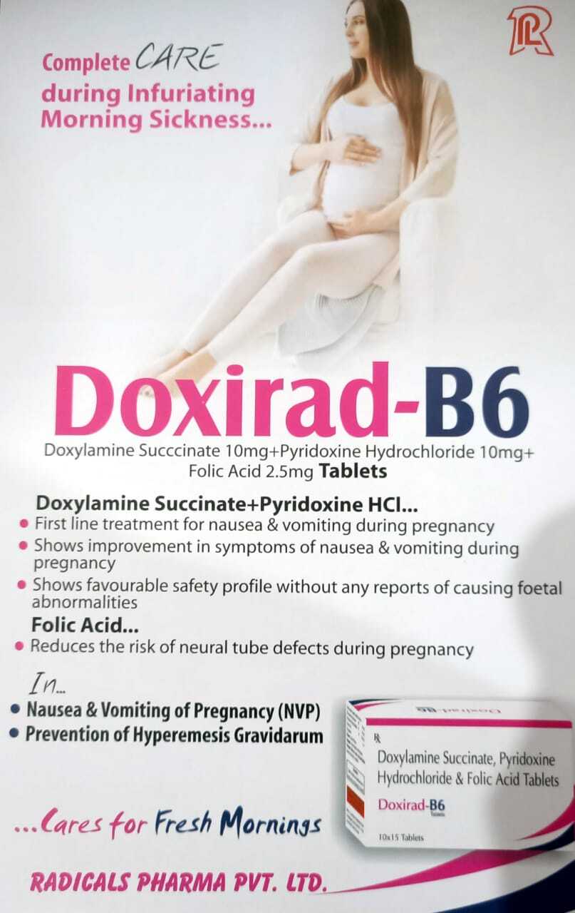Doxylamine Pyridoxine Folic Acid Tablet - Drug Type: General Medicines