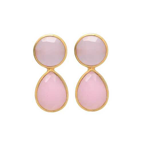 Soft Pink Hydro Gemstone Earrings Set