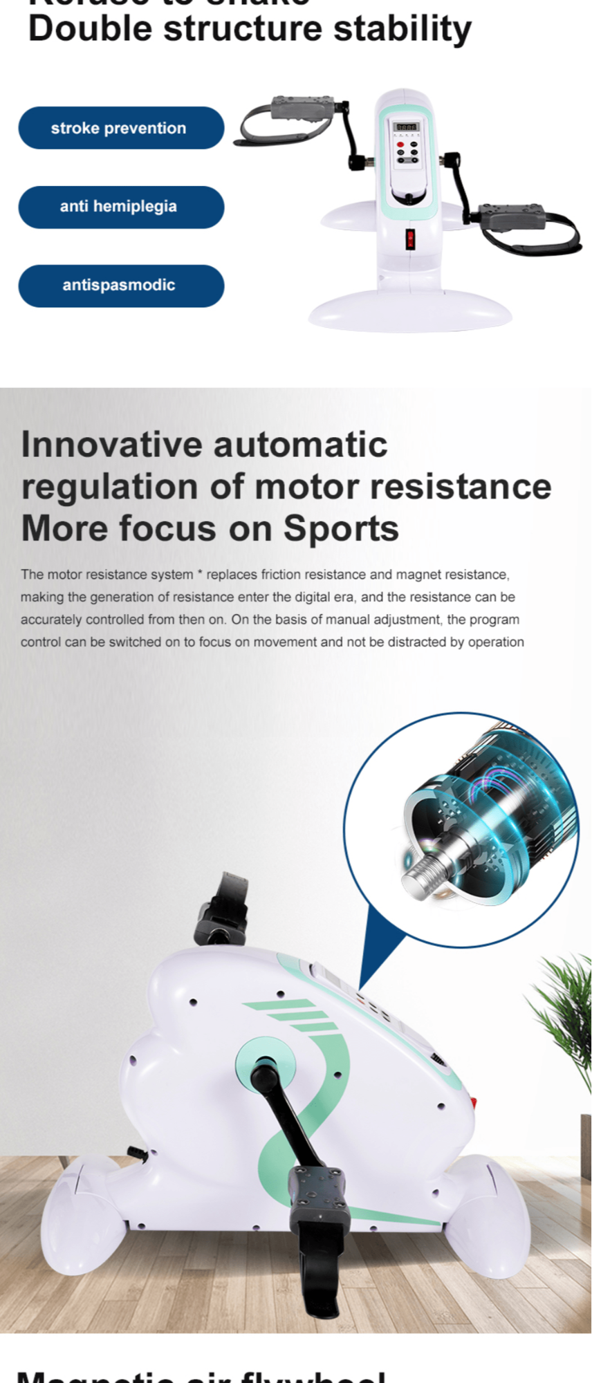 Digital Automatic Leg Exerciser For Stroke Recovery - Plastics Abs, 220v, 50-60hz | Motorized Pedal Operation, Remote Control, Led Display