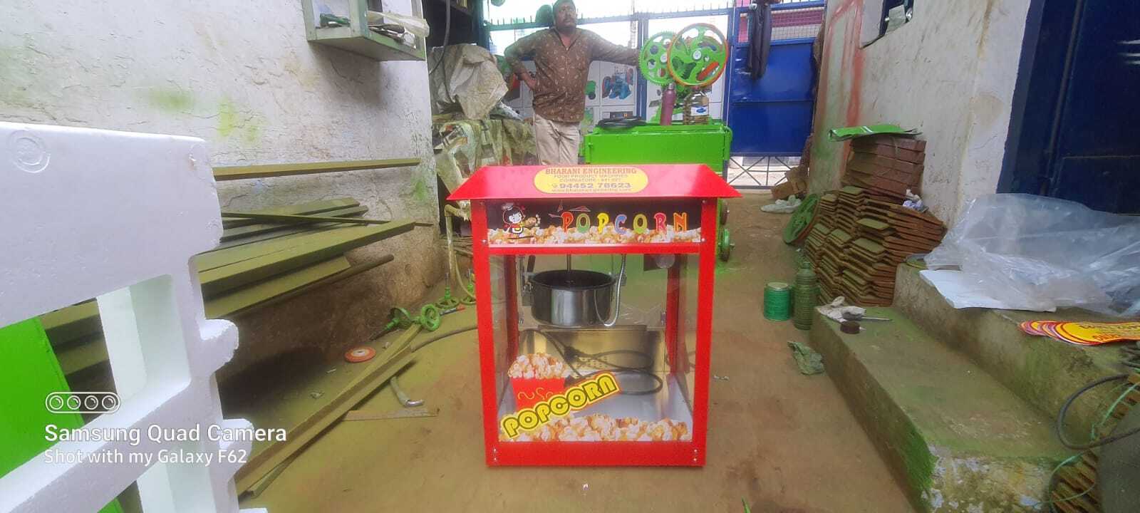 Electric Popcorn Making Machine - Stainless Steel Construction, 250 Kg Capacity | Eco-friendly, 1 Year Warranty, 220-240 Voltage