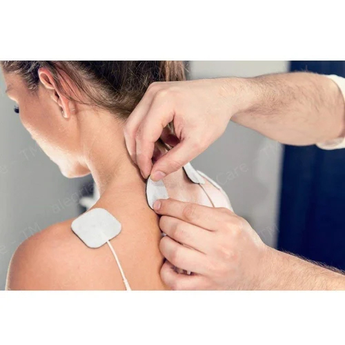 Self Adhesive Electrode Pads - Non-woven Fabric, 1 Inch By 1 Inch | Manual Power Source, Portable For Ems, Tens, Ift, Pulse Massagers