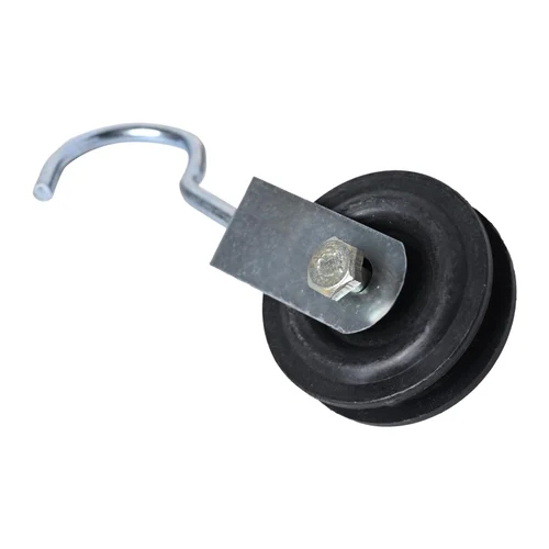 Black Manual Shoulder Exercise Pulley - Durable Plastic, 14 X 12.5 X 3.5 Cm, Portable, Adjustable Resistance, For Shoulder Mobility And Strength