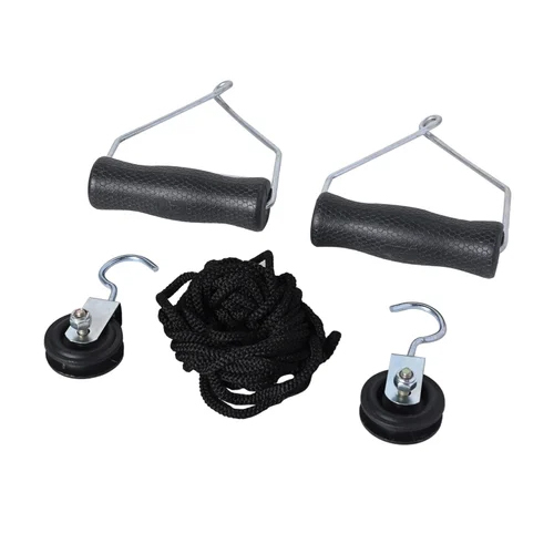 Black Manual Shoulder Exercise Pulley - Durable Plastic, 14 X 12.5 X 3.5 Cm, Portable, Adjustable Resistance, For Shoulder Mobility And Strength
